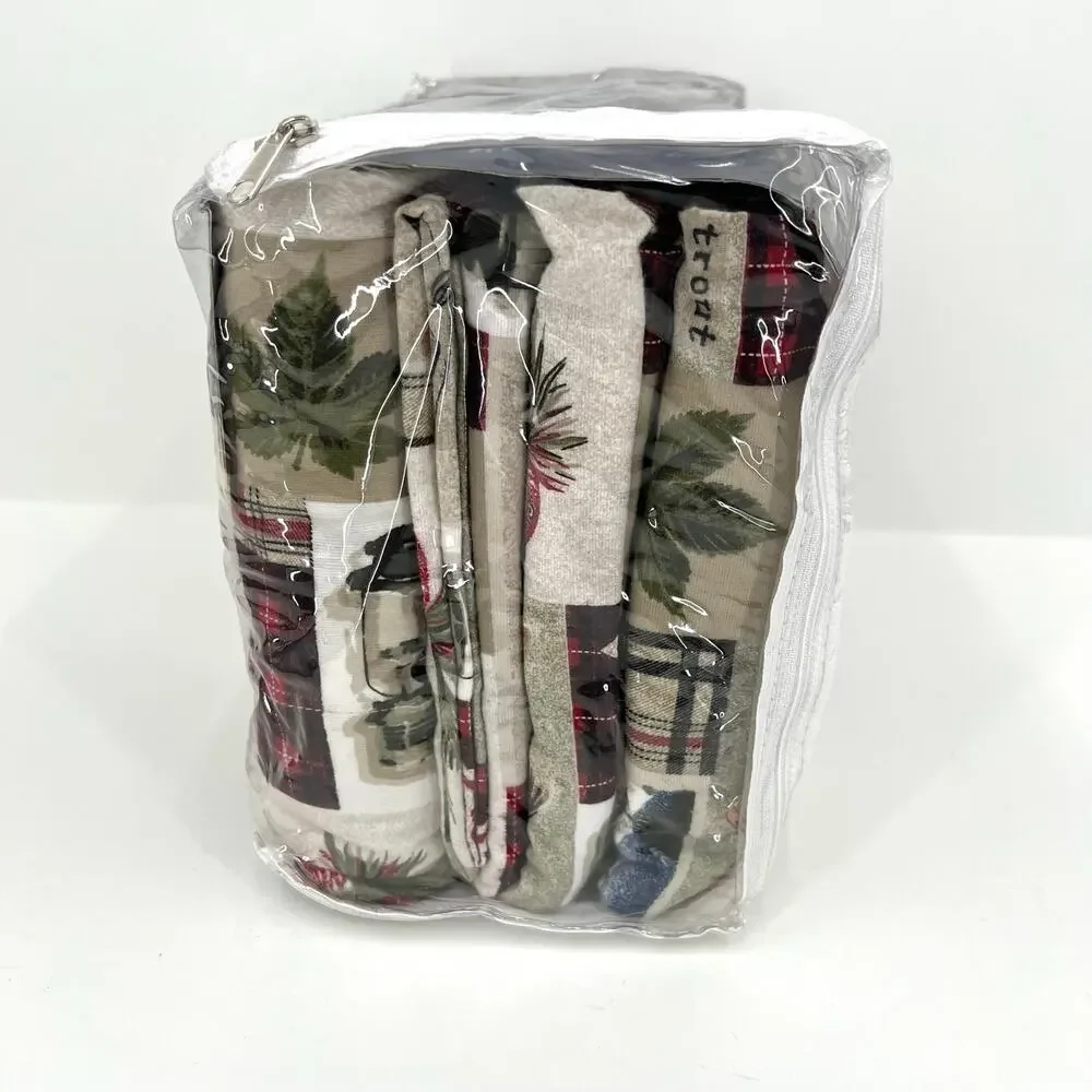 Charter Club Home cabin flannel sheet set
